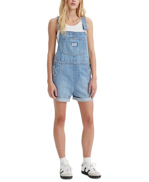 Levi's Women's Vintage-Style Cotton Denim Shortalls Women's Fashion Shoes & Accessories