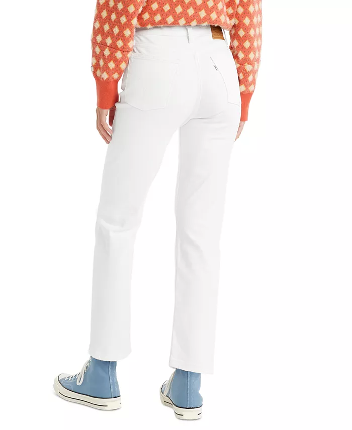 Levi's Women's Wedgie Straight-Leg High Rise Cropped Jeans Women's Fashion Shoes & Accessories