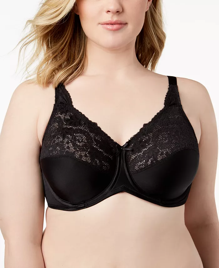 Lilyette By Bali Minimizer Comfort Lace Underwire Bra 428 Women's Fashion Shoes & Accessories