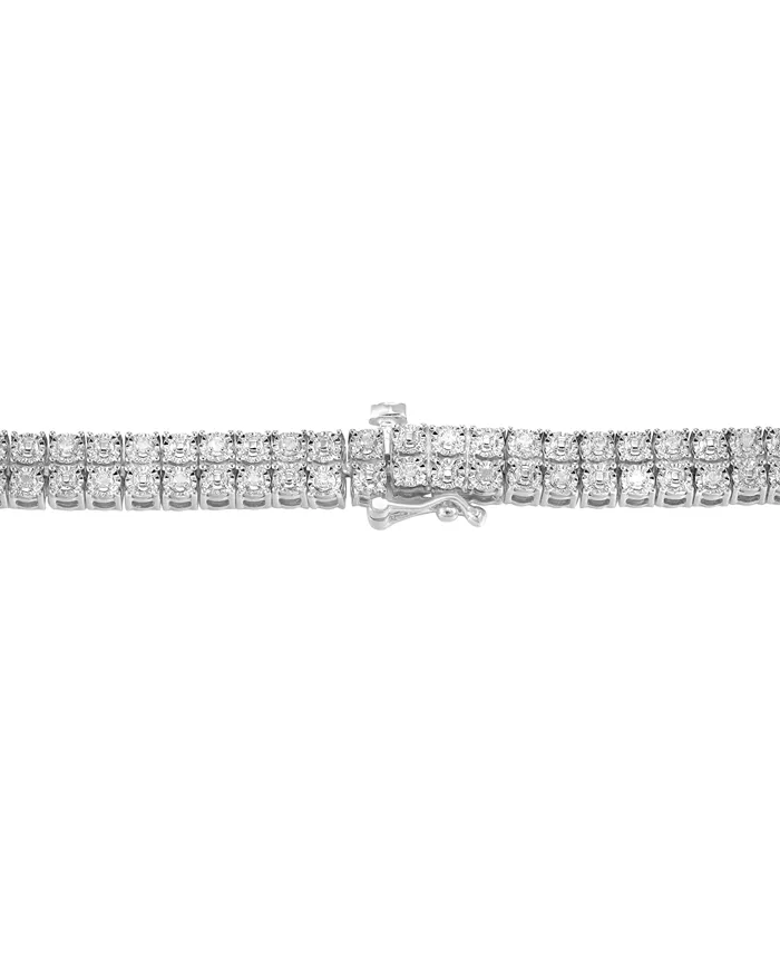 Macy's Diamond 24" Double Row Necklace (1 Ct. T.w.) In Sterling Silver Jewelry & Watches