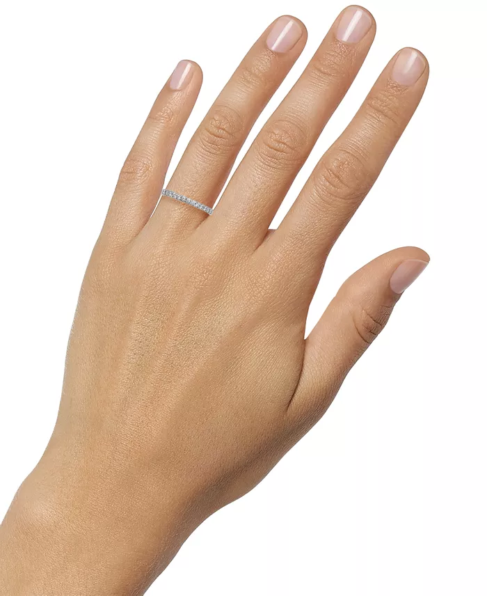 Macy's Diamond Band (1/4 Ct. T.w.) In 14k White Yellow Or Rose Gold Jewelry & Watches