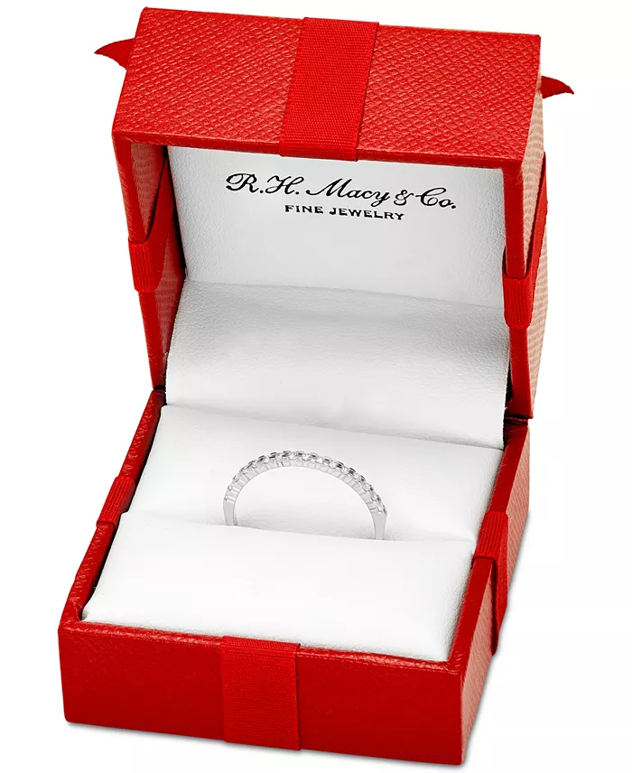 Macy's Diamond Stackable Band (1/7 Ct. T.w.) In 14k Gold White Gold Or Rose Gold Jewelry & Watches