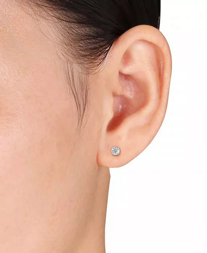 Macy's Diamond Stud Earrings (1/4 Ct. T.w.) In 10k White Or Yellow Gold Jewelry & Watches