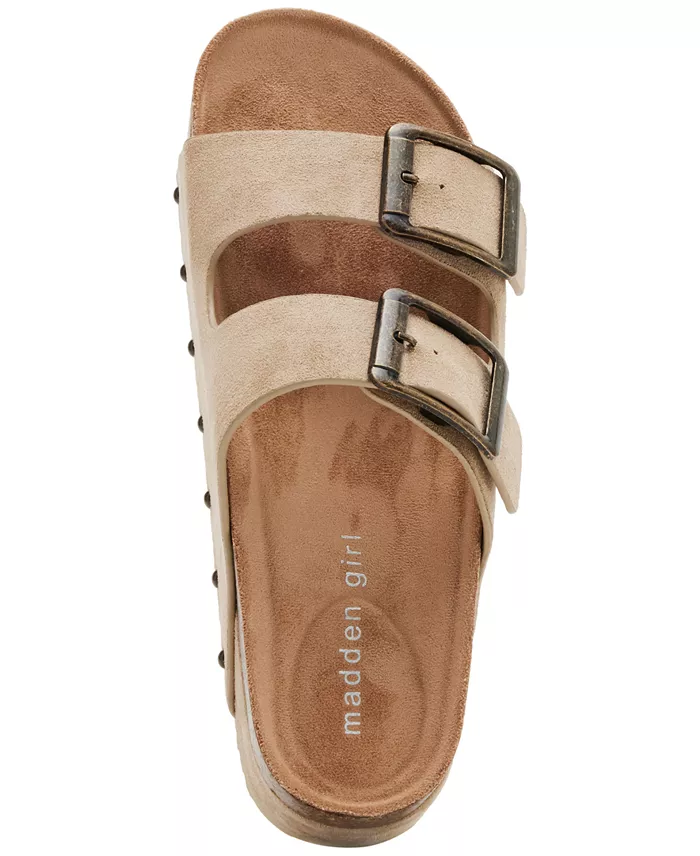 Madden Girl Babes Double-Strap Flatform Footbed Sandals Women's Fashion Shoes & Accessories