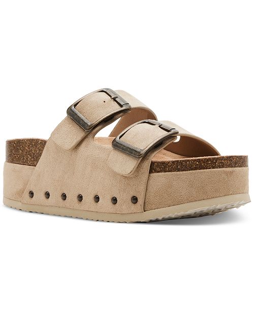 Madden Girl Babes Double-Strap Flatform Footbed Sandals Women's Fashion Shoes & Accessories