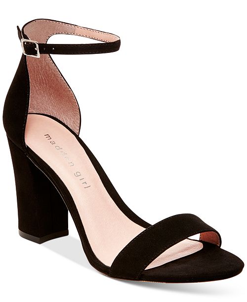 Madden Girl Bella Two-Piece Block Heel Sandals Women's Fashion Shoes & Accessories