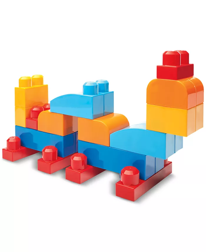 Mega Bloks 80-piece Big Building Bag Blocks For Toddlers 1-3 Blue All Toys