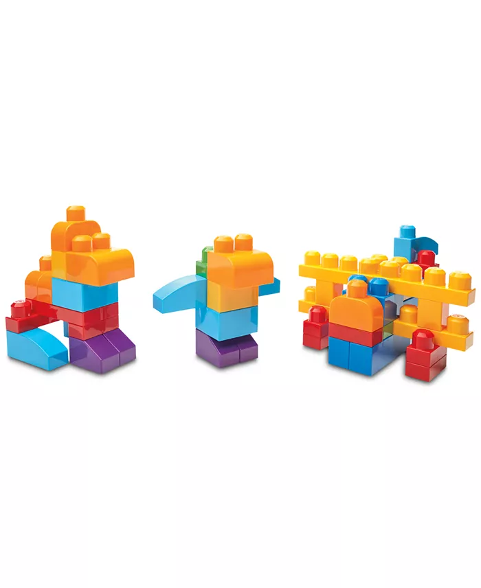 Mega Bloks 80-piece Big Building Bag Blocks For Toddlers 1-3 Blue All Toys