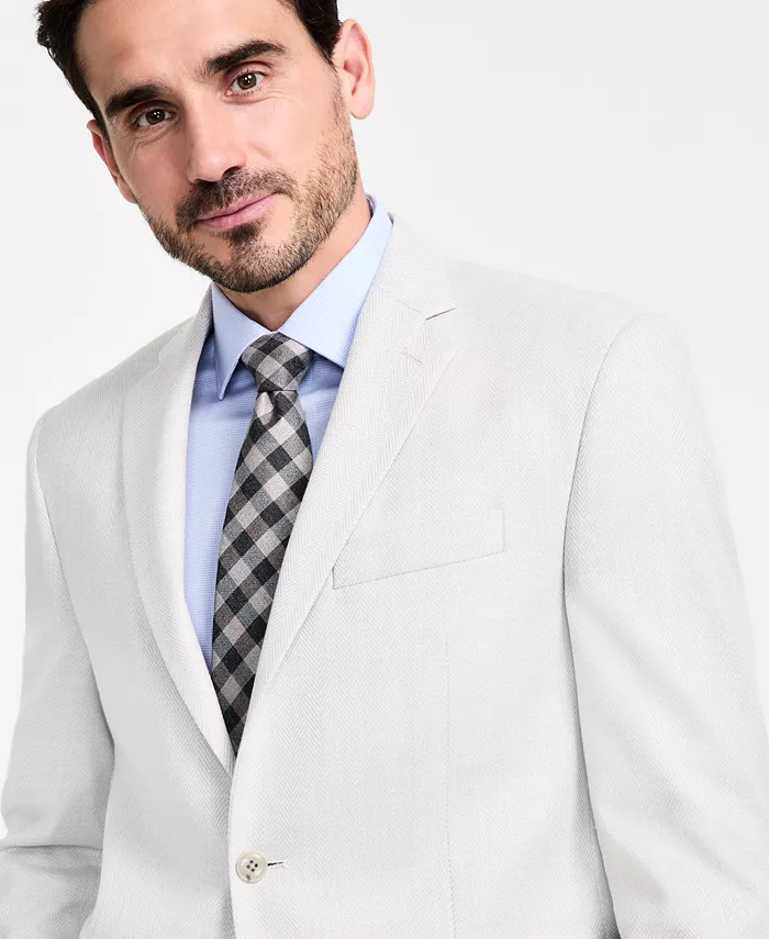 Michael Kors Men's Classic-Fit Herringbone Sport Coat Men's Fashion & Accessories