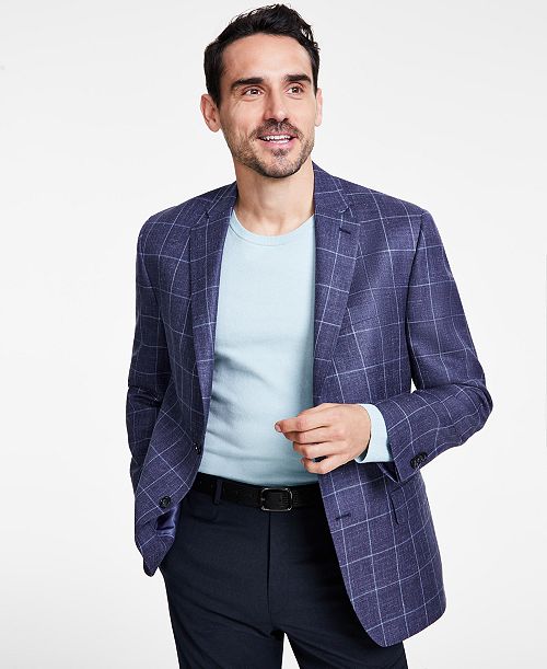 Michael Kors Men's Classic-Fit Wool Blend Sport Coats Men's Fashion & Accessories