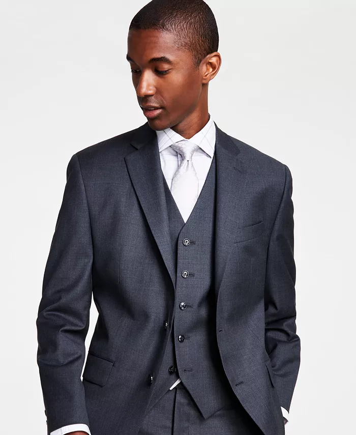 Michael Kors Men's Classic-Fit Wool-Blend Stretch Solid Suit Jacket Men's Fashion & Accessories