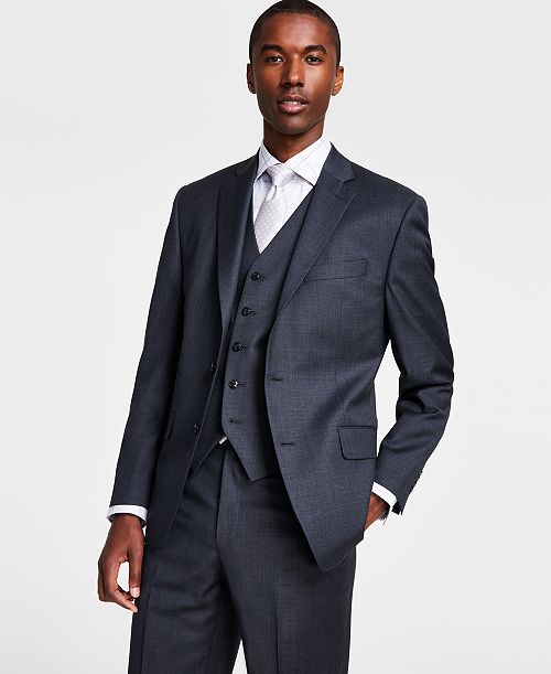 Michael Kors Men's Classic-Fit Wool-Blend Stretch Solid Suit Jacket Men's Fashion & Accessories