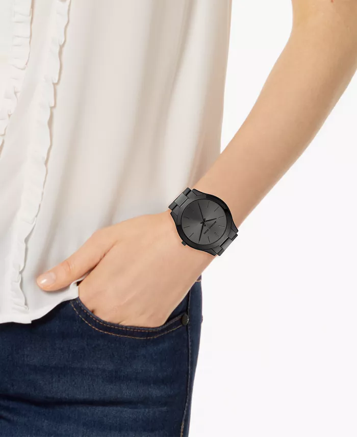 Michael Kors Unisex Slim Runway Ion-Plated Stainless Steel Bracelet Watch 44mm Jewelry & Watches