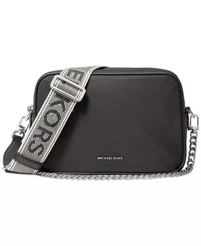 MICHAEL Michael Kors Bryant Medium Double Zip Chain Camera Nylon Crossbody Handbags Purses & Accessories