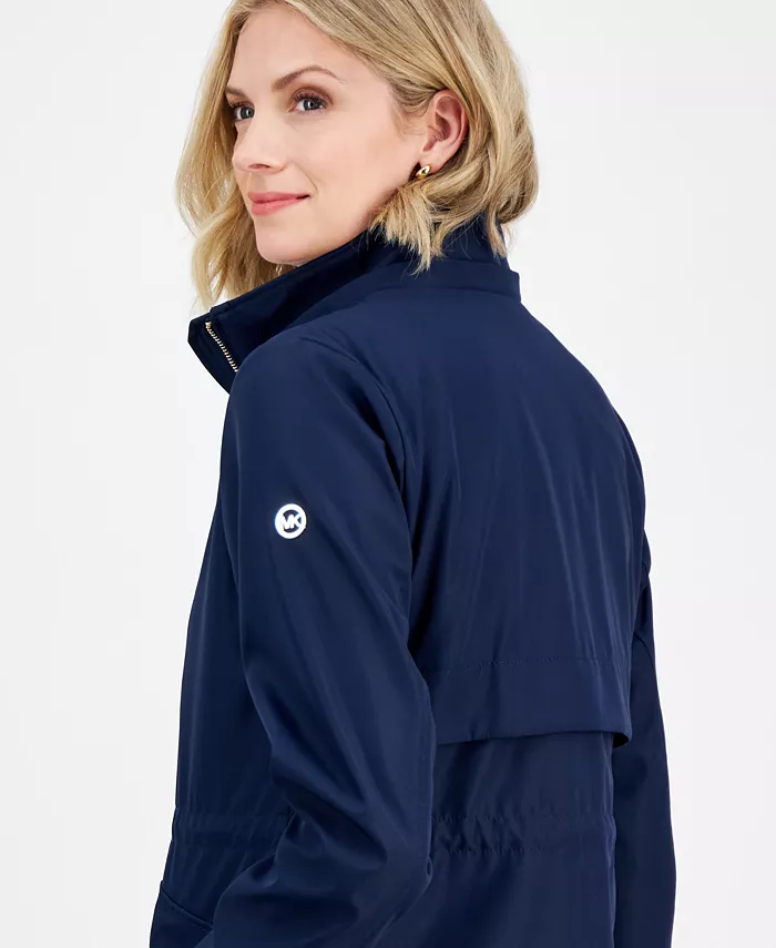 MICHAEL Michael Kors Women's Hooded Water-Resistant Anorak Coat Women's Fashion Shoes & Accessories