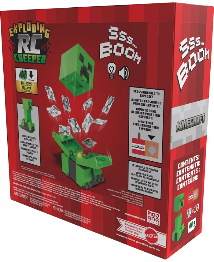 Minecraft Exploding RC Creeper Lights And Sounds 10 Explosion Particles And DLC Code All Toys
