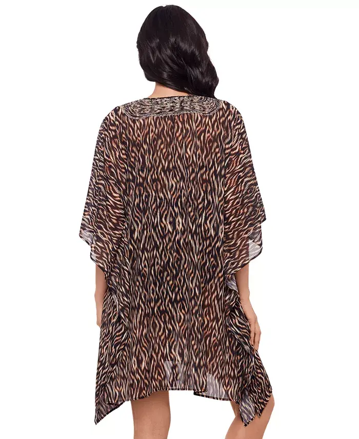 Miraclesuit Women's Topkapi Printed Caftan Cover-Up Women's Fashion Shoes & Accessories