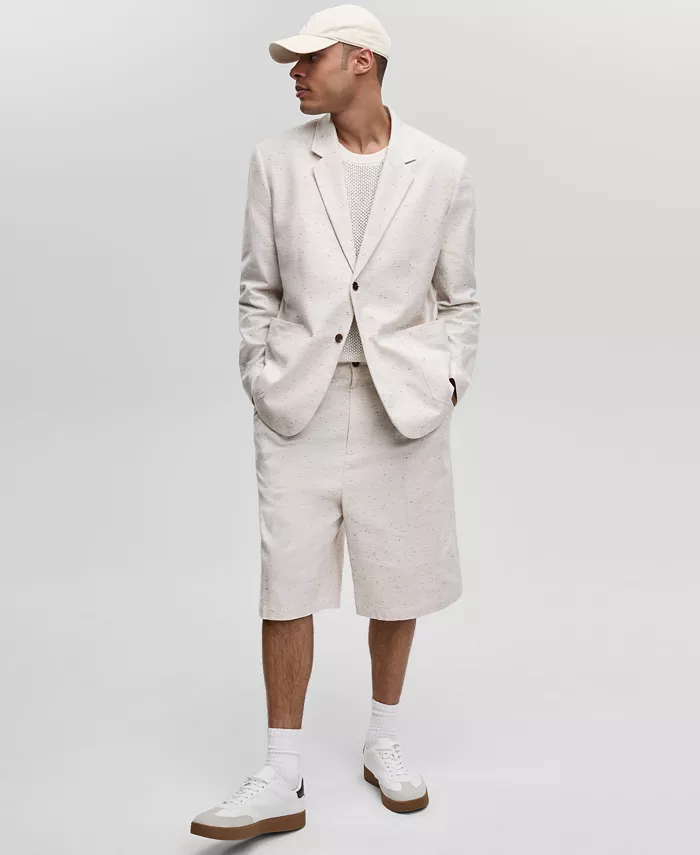 Mode Of One Men's Relaxed-Fit Speckled Textured Blazer & Shorts Exclusively At Macy's Men's Fashion & Accessories