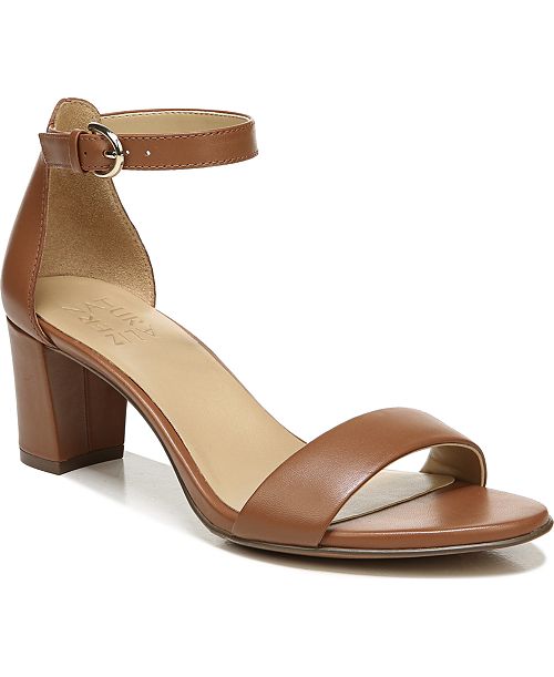 Naturalizer Ankle Strap Buckles Leather Dress Sandals Women's Fashion Shoes & Accessories