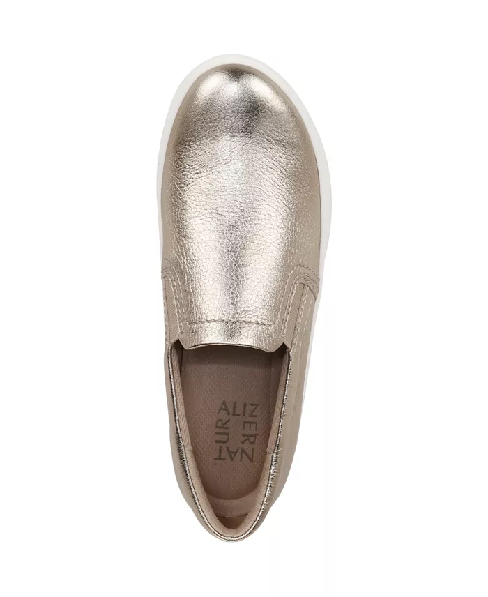 Naturalizer Casual Leather Slip-On Sneakers Women's Fashion Shoes & Accessories