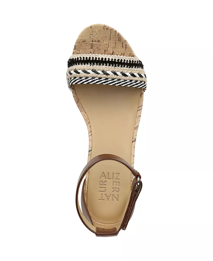 Naturalizer Women's Areda Ankle Strap Wedge Sandals Women's Fashion Shoes & Accessories