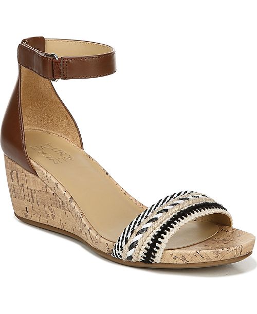 Naturalizer Women's Areda Ankle Strap Wedge Sandals Women's Fashion Shoes & Accessories