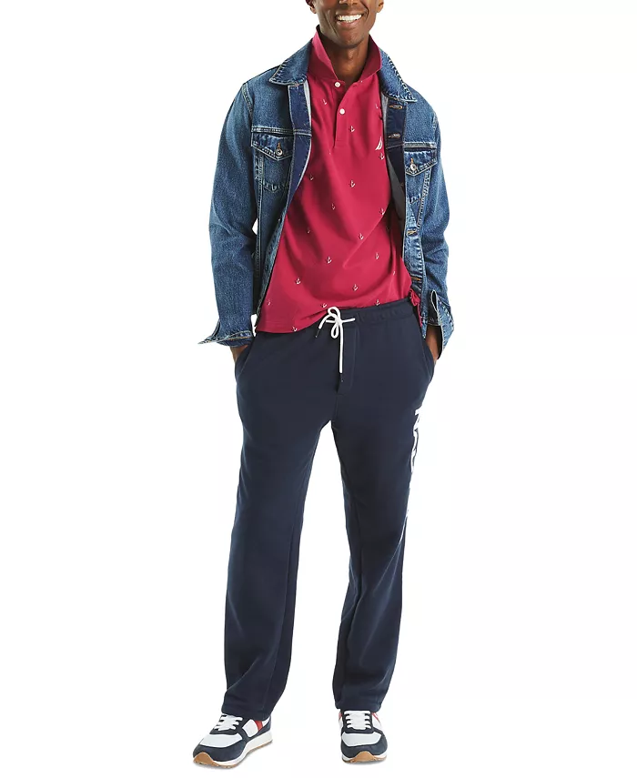 Nautica Men's Classic Fit Deck Printed Performance Polo Shirt Men's Fashion & Accessories