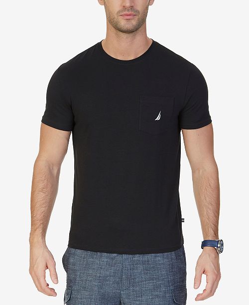 Nautica Men's Classic-Fit Solid Crew Neck Pocket T-Shirt Men's Fashion & Accessories