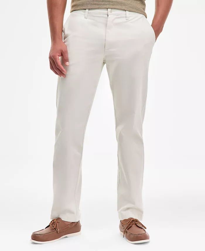 Nautica Men's Classic-Fit Stretch Solid Flat-Front Chino Deck Pants Men's Fashion & Accessories