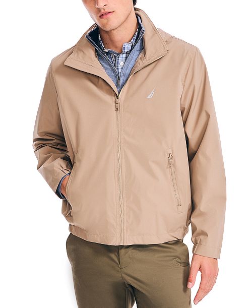 Nautica Men’s Classic Rainbreaker Hooded Zip-Front Lightweight Jacket Men's Fashion & Accessories