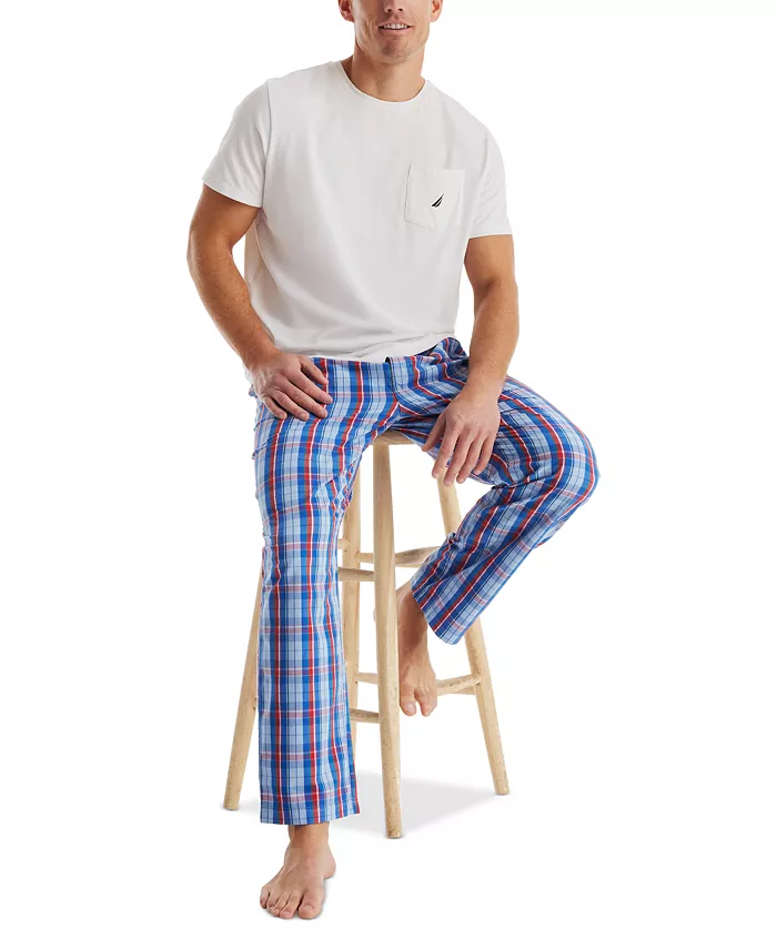 Nautica Men's Plaid Poplin Sleep Pants Men's Fashion & Accessories