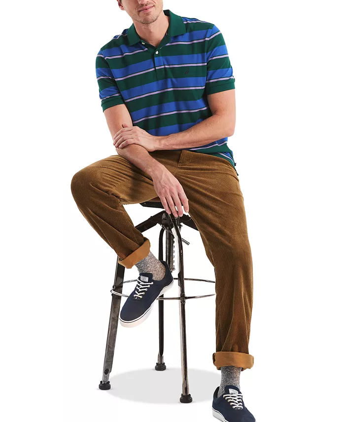 Nautica Men's Striped Classic-Fit Deck Polo Shirt Men's Fashion & Accessories