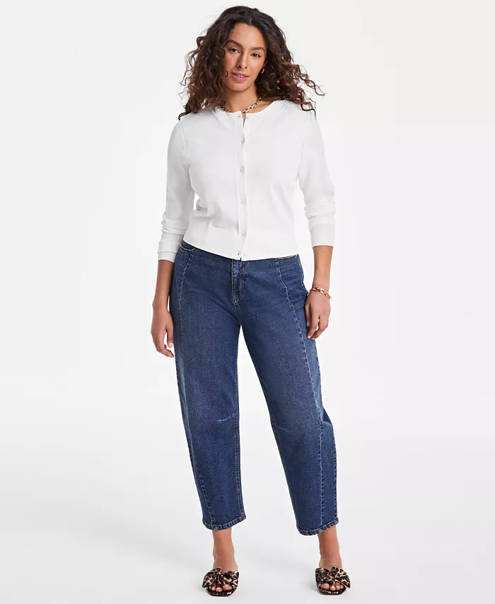 On 34th Women's Crewneck Long-Sleeve Cardigan Exclusively At Macy's Women's Fashion Shoes & Accessories