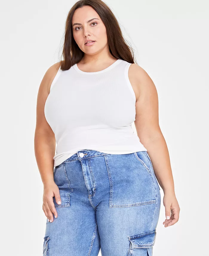 On 34th Women's Ribbed High-Neck Tank Top XXS-4X Created For Macy's Women's Fashion Shoes & Accessories