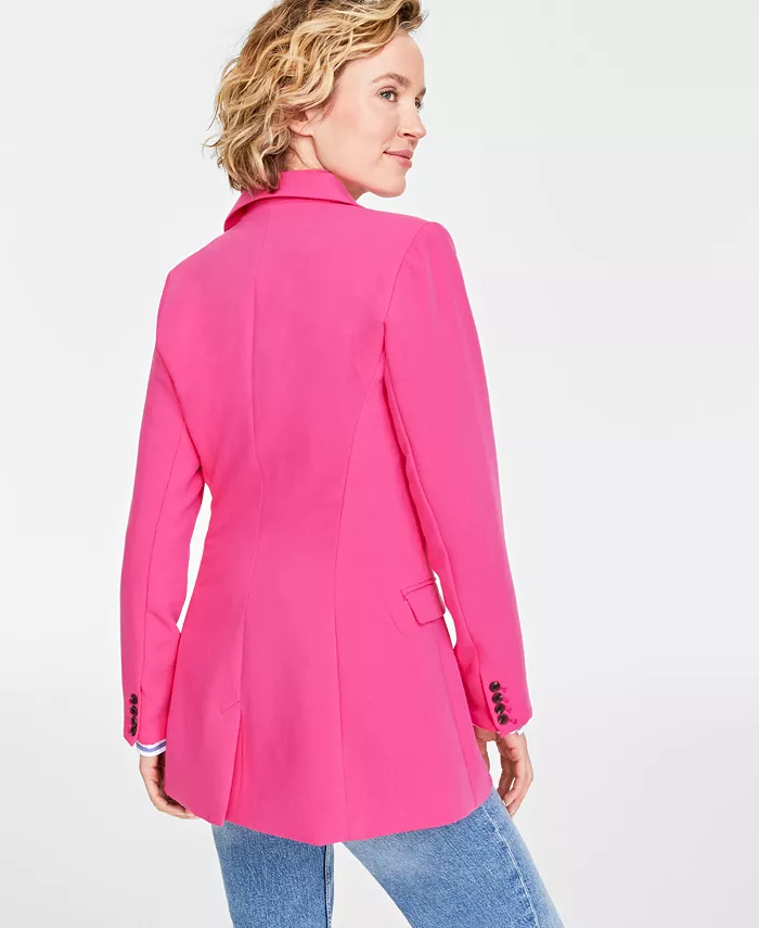 On 34th Women's Solid One-Button Boyfriend Blazer Created For Macy's Women's Fashion Shoes & Accessories