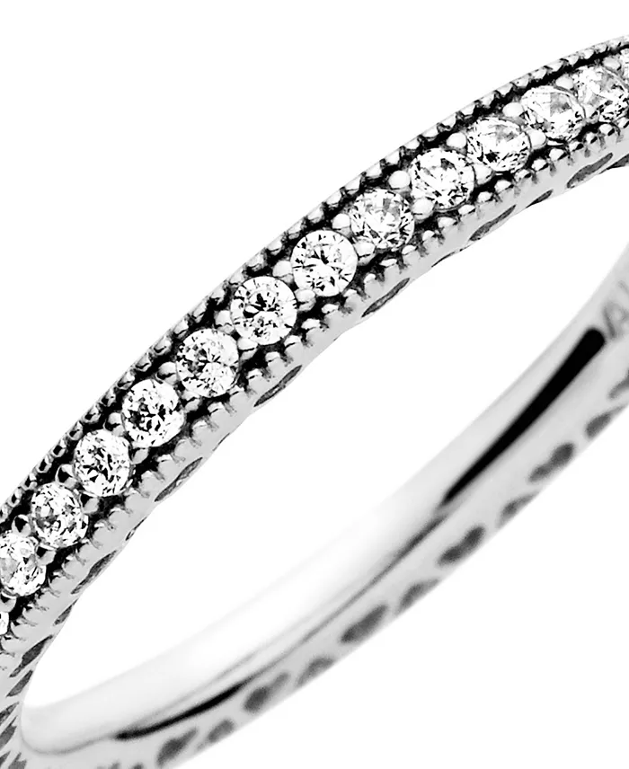 Pandora Cubic Zirconia Signature Sparkle Hearts Ring Jewelry & Watches
