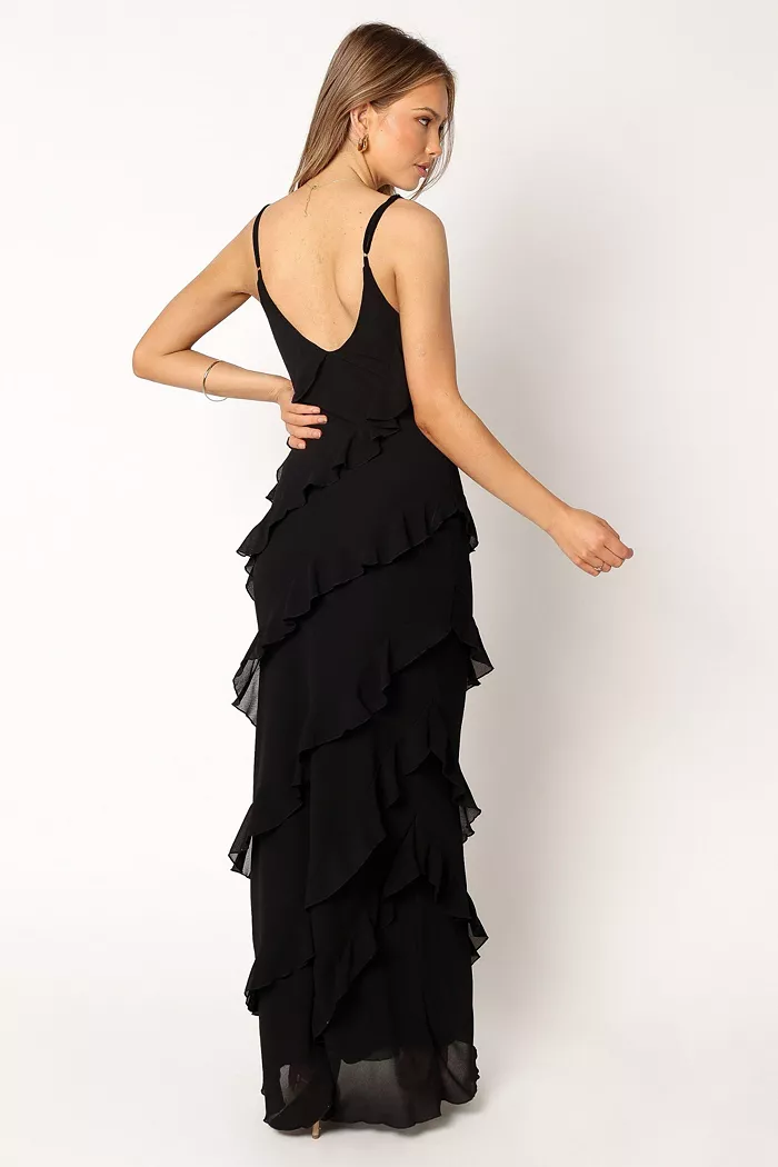 Petal And Pup Women's Ciao Ruffles Maxi Dress Women's Fashion Shoes & Accessories