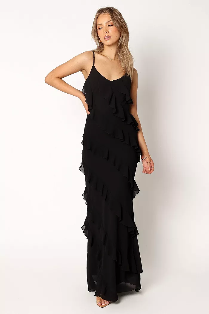 Petal And Pup Women's Ciao Ruffles Maxi Dress Women's Fashion Shoes & Accessories