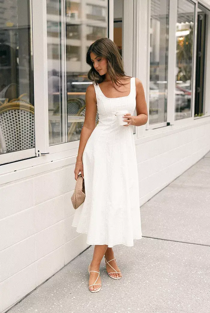 Petal And Pup Women's Una Midi Dress Women's Fashion Shoes & Accessories