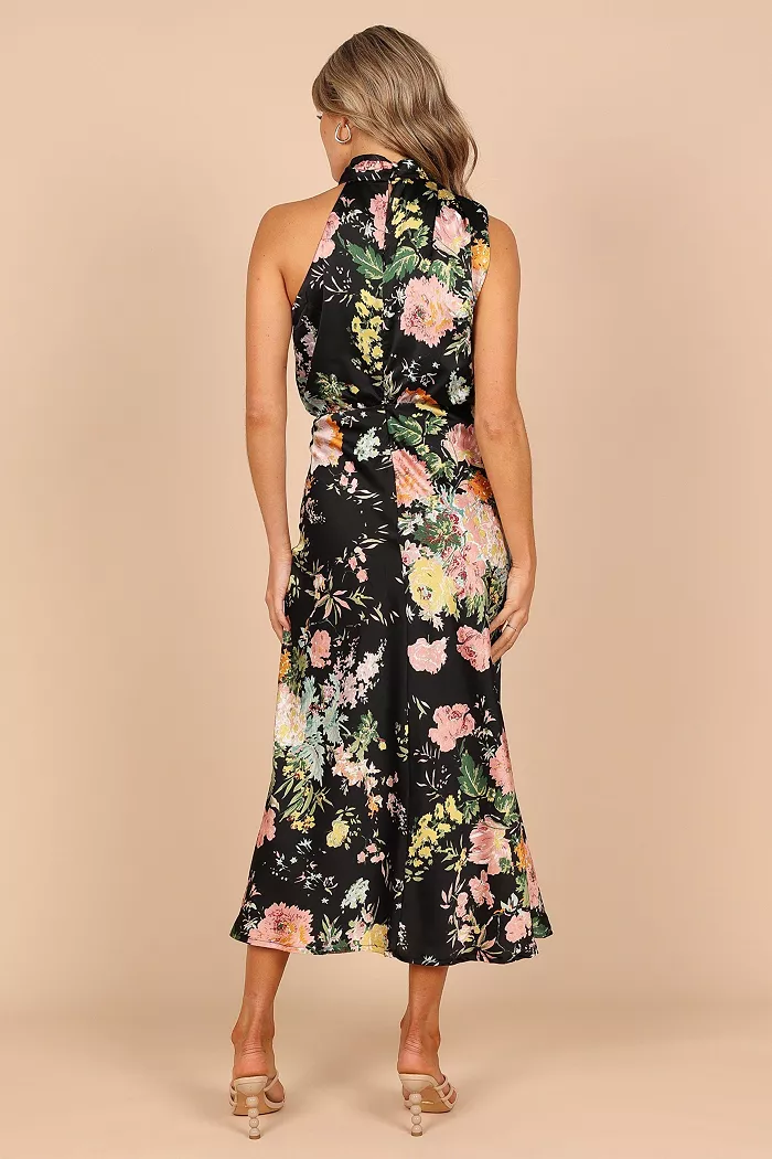 Petal And Pup Womens Anabelle Halter Neck Maxi Dress Women's Fashion Shoes & Accessories