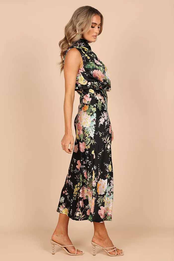 Petal And Pup Womens Anabelle Halter Neck Maxi Dress Women's Fashion Shoes & Accessories