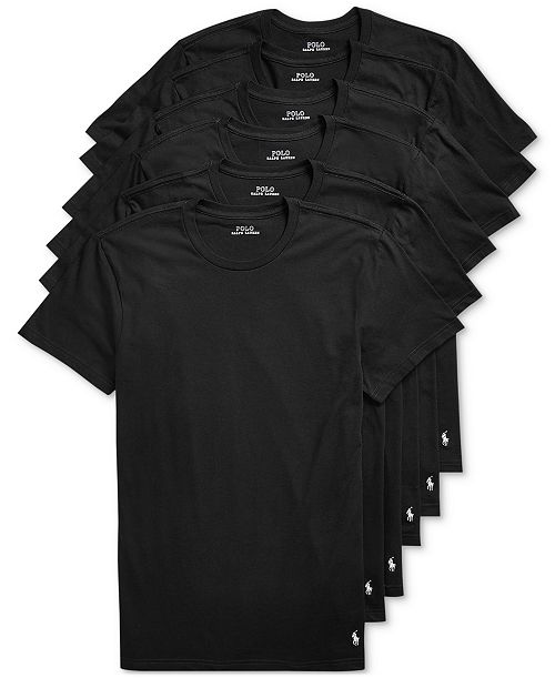 Polo Ralph Lauren Men's 5+1 Free Bonus Classic-Fit Crewneck Undershirts Pack Men's Fashion & Accessories