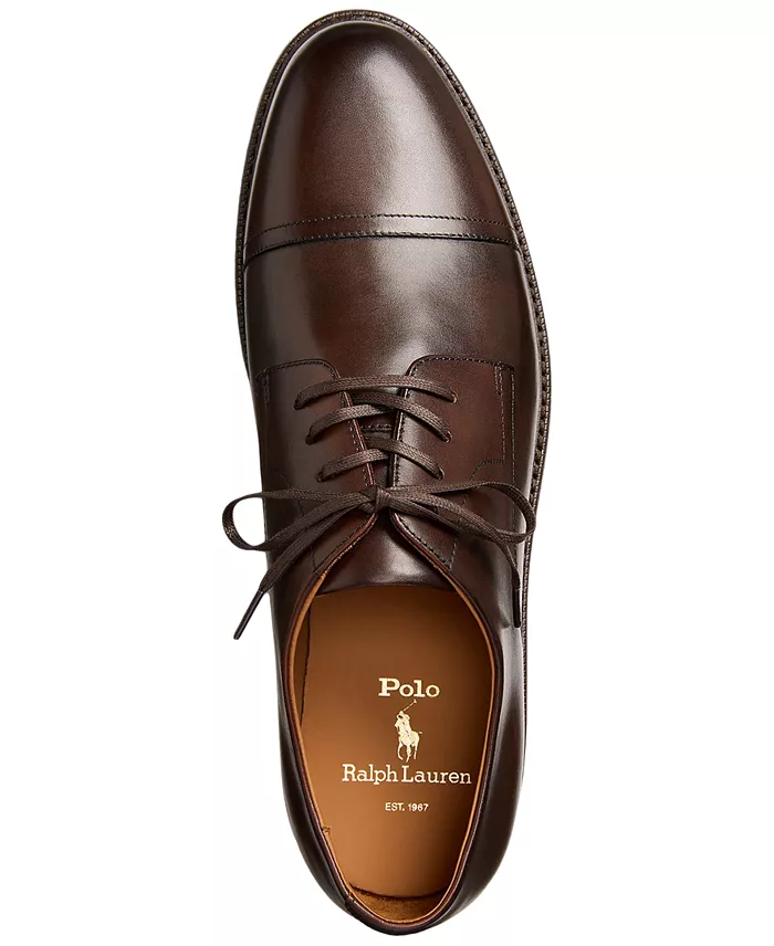 Polo Ralph Lauren Men's Asher Leather Cap-Toe Dress Shoe Men's Shoes