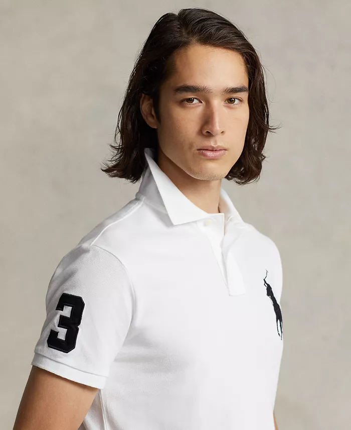 Polo Ralph Lauren Men's Big Pony Custom Slim Fit Mesh Polo Men's Fashion & Accessories