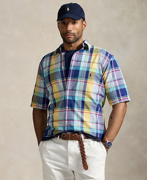 Polo Ralph Lauren Men's Big & Tall Plaid Oxford Shirt Men's Fashion & Accessories