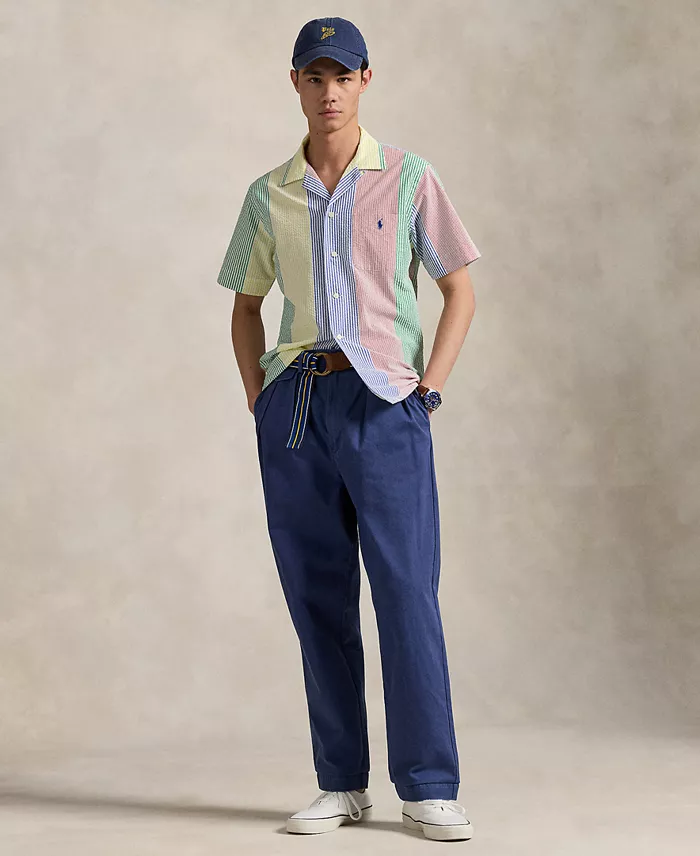 Polo Ralph Lauren Men's Classic-Fit Striped Seersucker Shirt Men's Fashion & Accessories