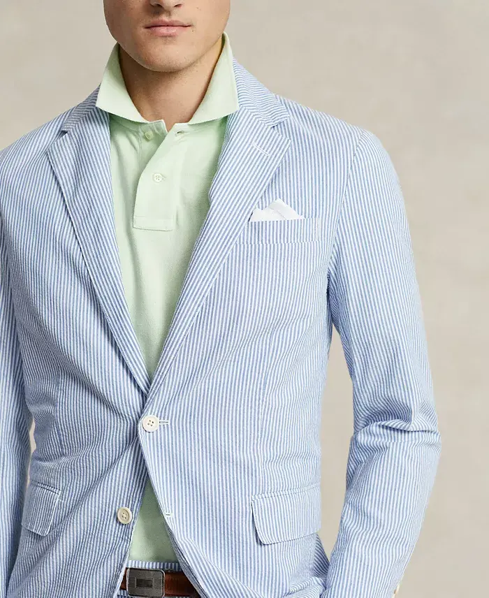 Polo Ralph Lauren Men's Polo Soft Seersucker Suit Jacket Men's Fashion & Accessories