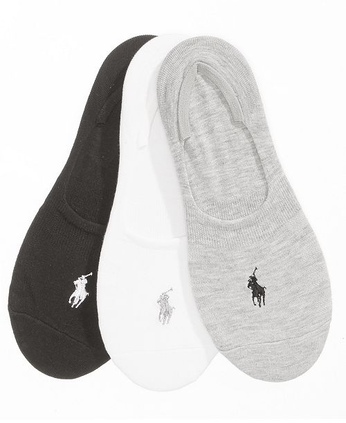Polo Ralph Lauren Women's 3 Pack Flat Knit Sneaker Liner Socks Women's Fashion Shoes & Accessories