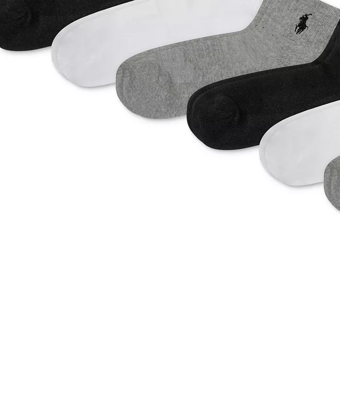 Polo Ralph Lauren Women's 6-Pk. Cushion Quarter Socks Women's Fashion Shoes & Accessories