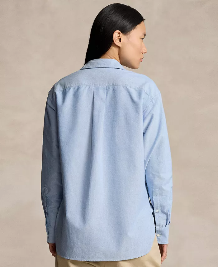 Polo Ralph Lauren Women's Relaxed-Fit Oxford Shirt Women's Fashion Shoes & Accessories